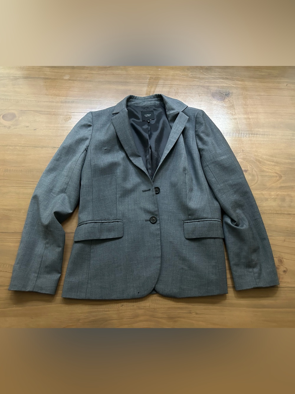 J. Crew Women’s Gray Single-Breasted Blazer